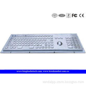 Rugged Metal Industrial Keyboard With Trackball 103 Functio